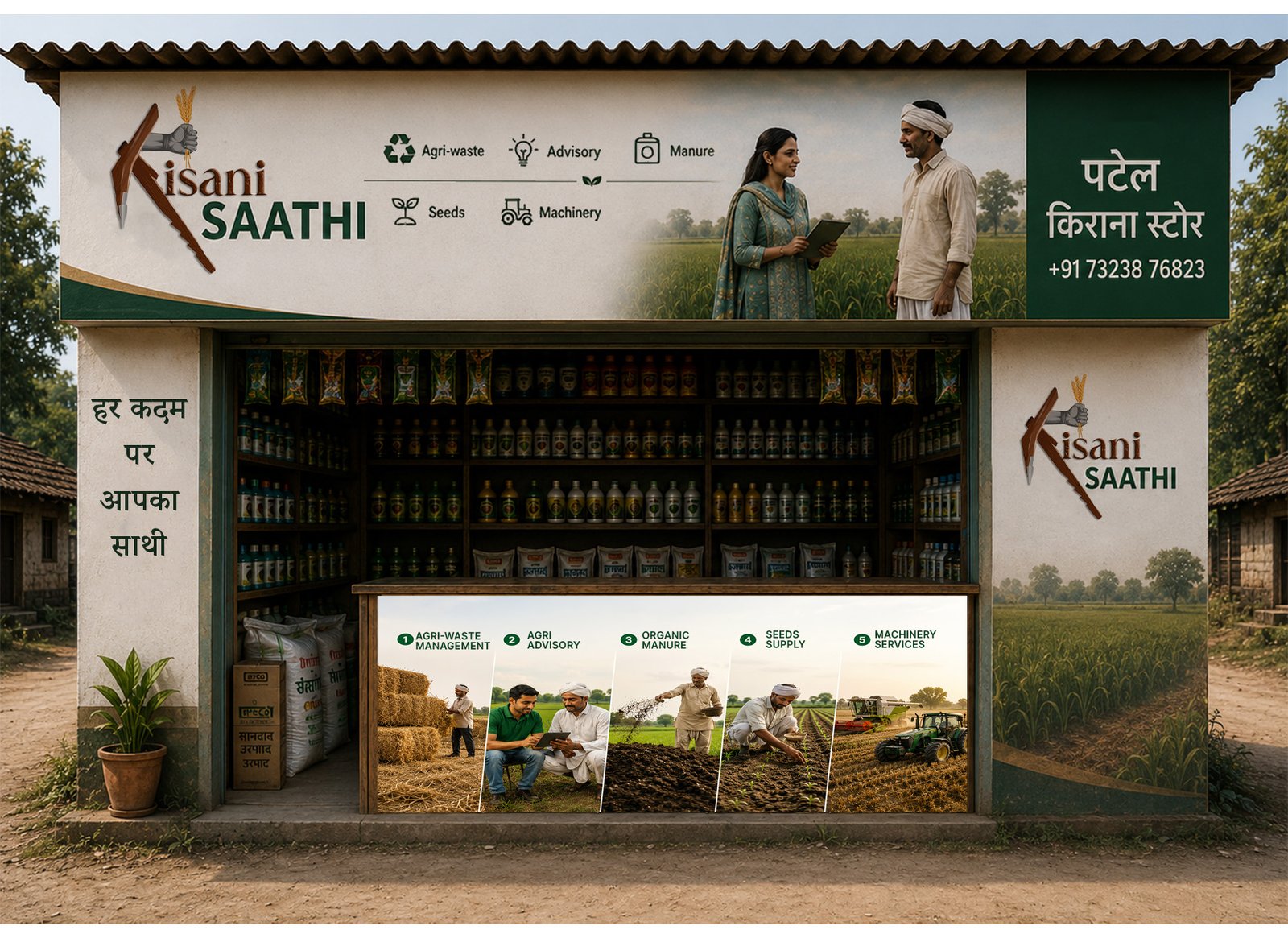 Kisani branded retail outlet storefront